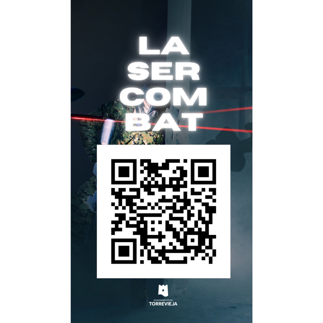 🎇EL EVENTO LASER COMBAT SE CELEBRARÁ EN LA PLAZA DE LA CONSTITUCIÓN, EL 15 DE JULIO, EN HORARIO DE 18:30 A 22:00 HORAS

➡️Código QR para las inscripciones al mismo a través de un formulario.

Más información👉 cutt.ly/XJpjIMu

#poryparatorrevieja #torrevieja #lasercombat