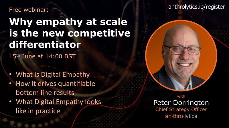 Announcing the first Anthrolytics webinar about Digital Empathy - find out more here: zcu.io/kYm7  or register at zcu.io/VApj