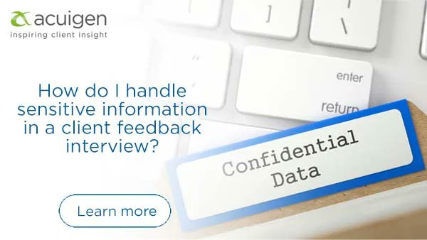 Acuigen's tweet image. #ClientFeedback discretion and confidentiality is essential to any #ClientListening programme. Discover what checks #DataControllers must do to ensure appropriate controls are in place at buff.ly/3wgRd1V #ClientInsights