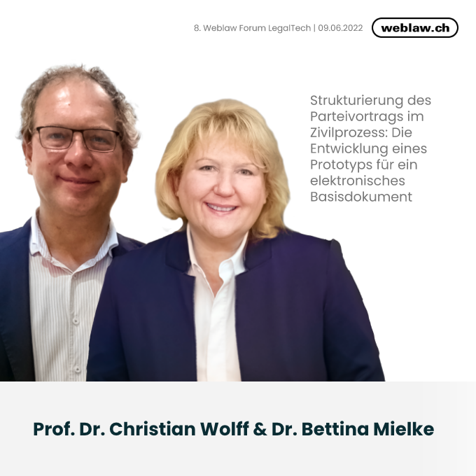 Weblaw's tweet photo. Wir freuen uns auf den Vortrag von Dr. Bettina Mielke und Prof. Dr. Christian Wolff am 8. Weblaw Forum LegalTech am 9. Juni 2022 in Zürich! 

Alle Informationen und Anmeldung: https://t.co/g40WrNwFGx

#weblaw #weblawforum #legaltech https://t.co/g40WrNwFGx https://t.co/eN5aqivNBu