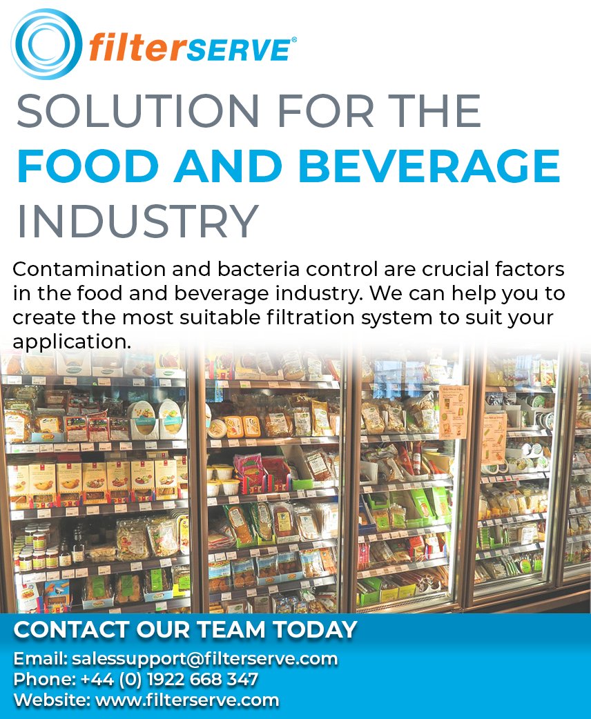 filterserve's tweet photo. One of the most important markets for #filtration equipment is the #food and #beverage industry. #Filterserve understands the strict regulations companies must be compliant with within this industry.
Website: https://t.co/XUpK0oxHM9
#walsall #birmingham #foodindustry #fbindustry https://t.co/TbHGTSgyTj