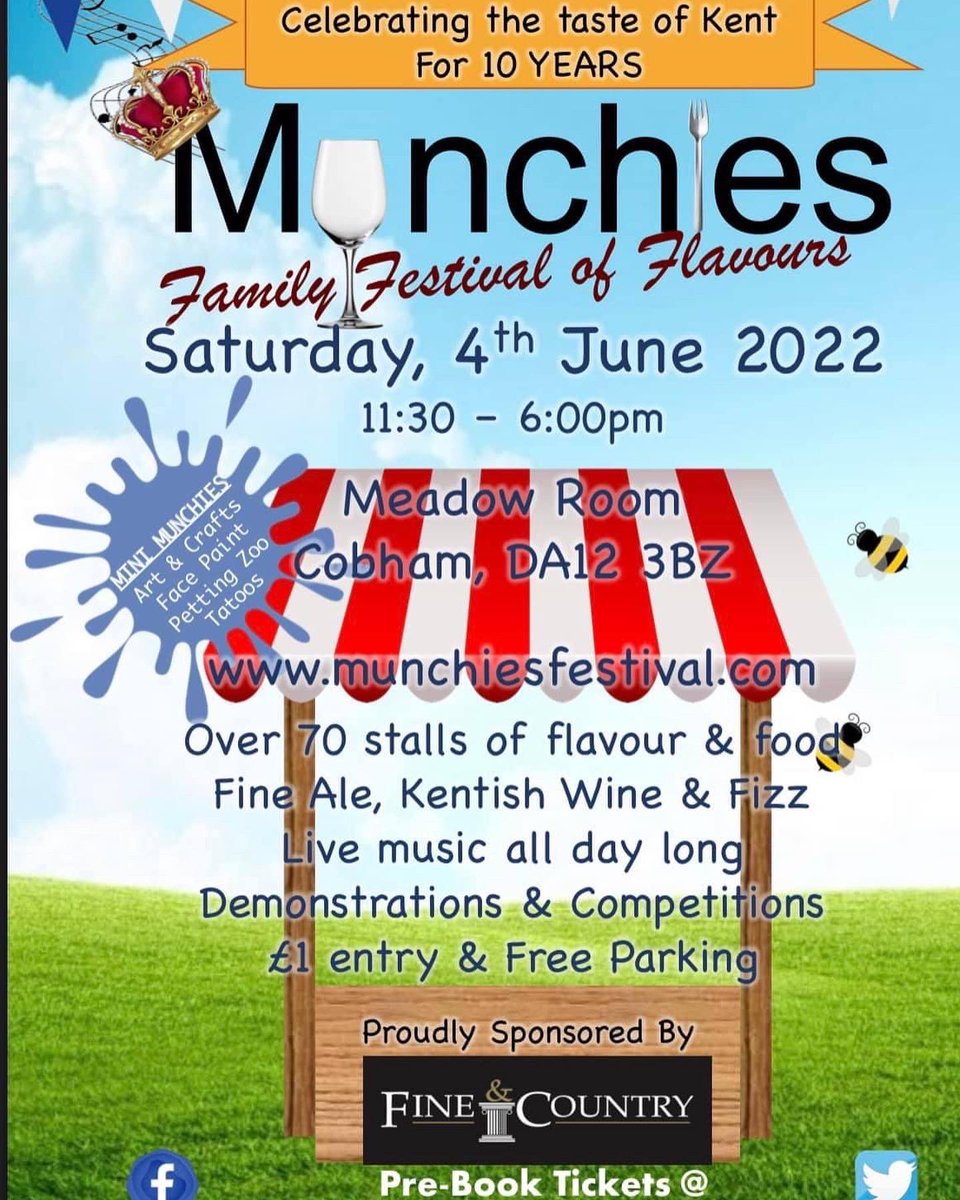 stapplehurst's tweet photo. You can find us at The Munchies in Cobham on Saturday 4th and Hall Place Bexley on the 5th both have lots booked in for the day. #hallplacebexly #themunchies #JubileeWeekend @MeadowRoomKent https://t.co/QZ7sPfeH57