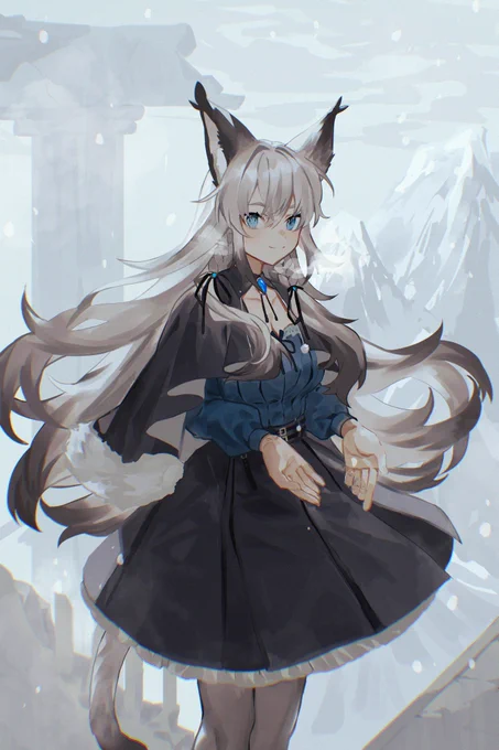 #Skeb 
雪山 
