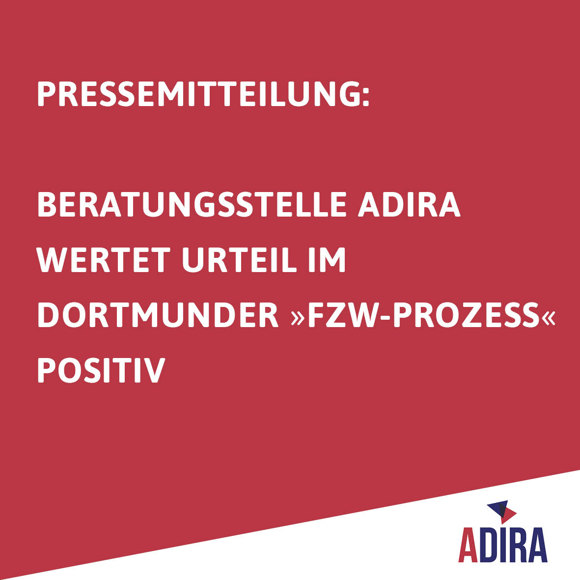 Gegen einige der Beschuldigten im sogenannten "FZW-Prozess" sprach das Landgericht #Dortmund  heute Verurteilungen aus. ADIRA begrüßt das Urteil mit teils hohen Strafen und der Betonung des #Antisemitismus der Parole durch das Gericht.