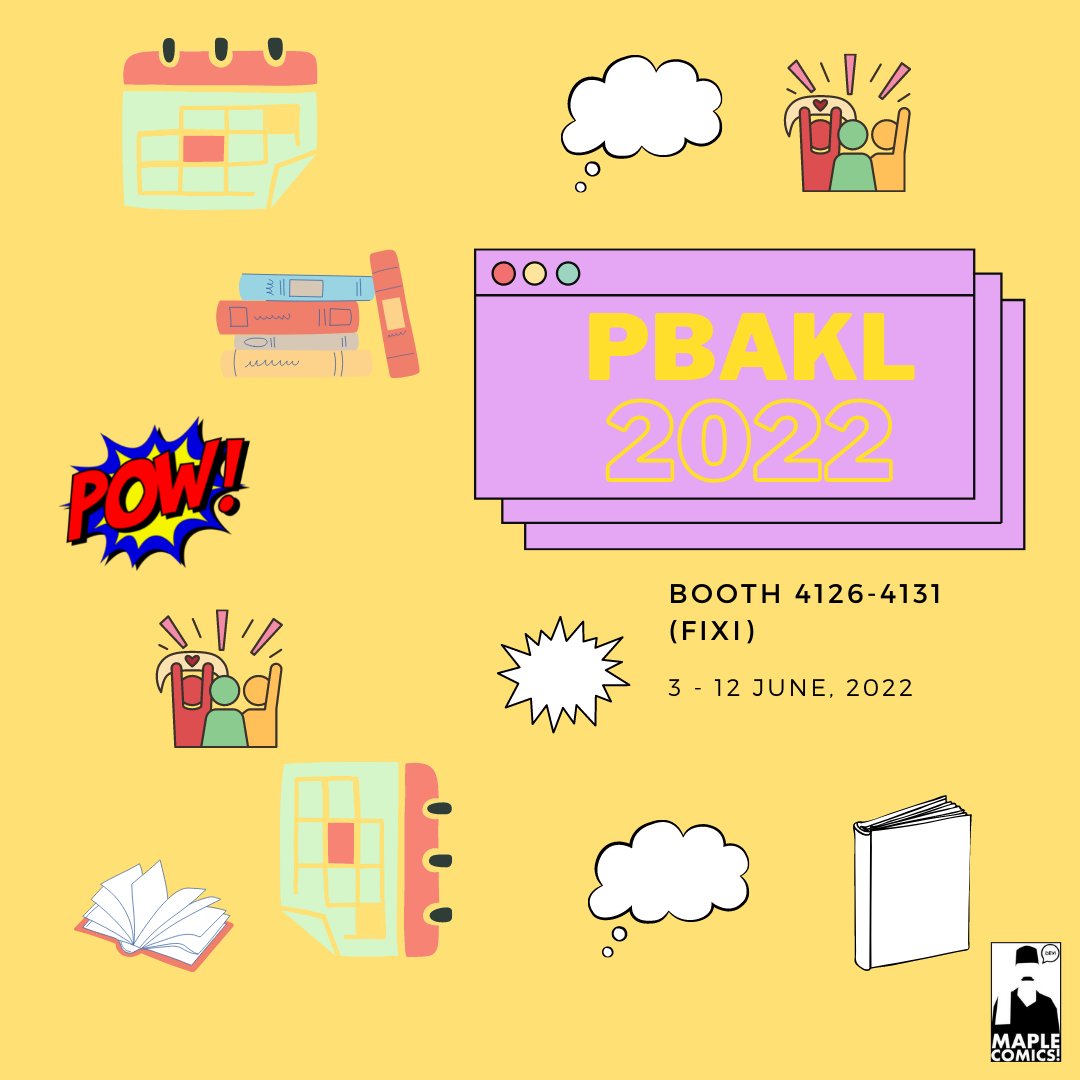 komikmaple's tweet photo. Komik Maple akan berada di #pbakl2022!
(Sama booth dengan Buku Fixi)
Jumpa anda di sana!
#komikmaple #maplecomics https://t.co/oqIX8lXkIz
