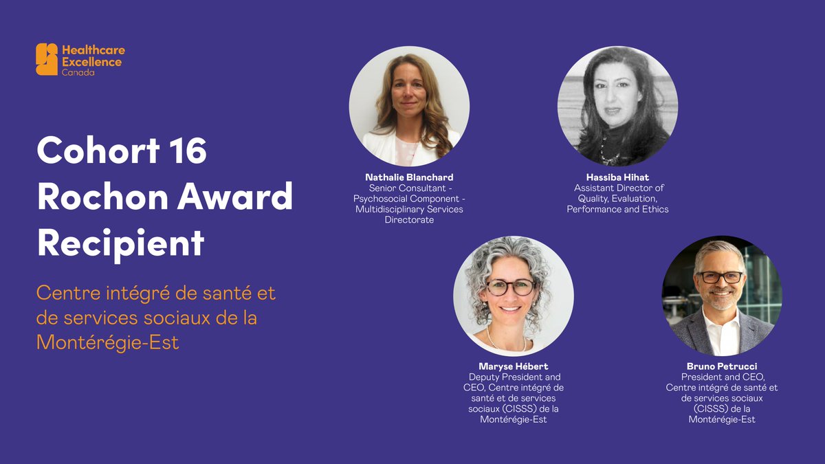 HE_ES_Canada's tweet photo. Congrats to the CISSS de la Montérégie-Est on being selected as the C16 recipient of the Rochon Award for their #EXTRAFORCES project on “Developing and Implementing network case management for users who make repeat visits to the emergency department” https://t.co/8SL6vbt6Xj