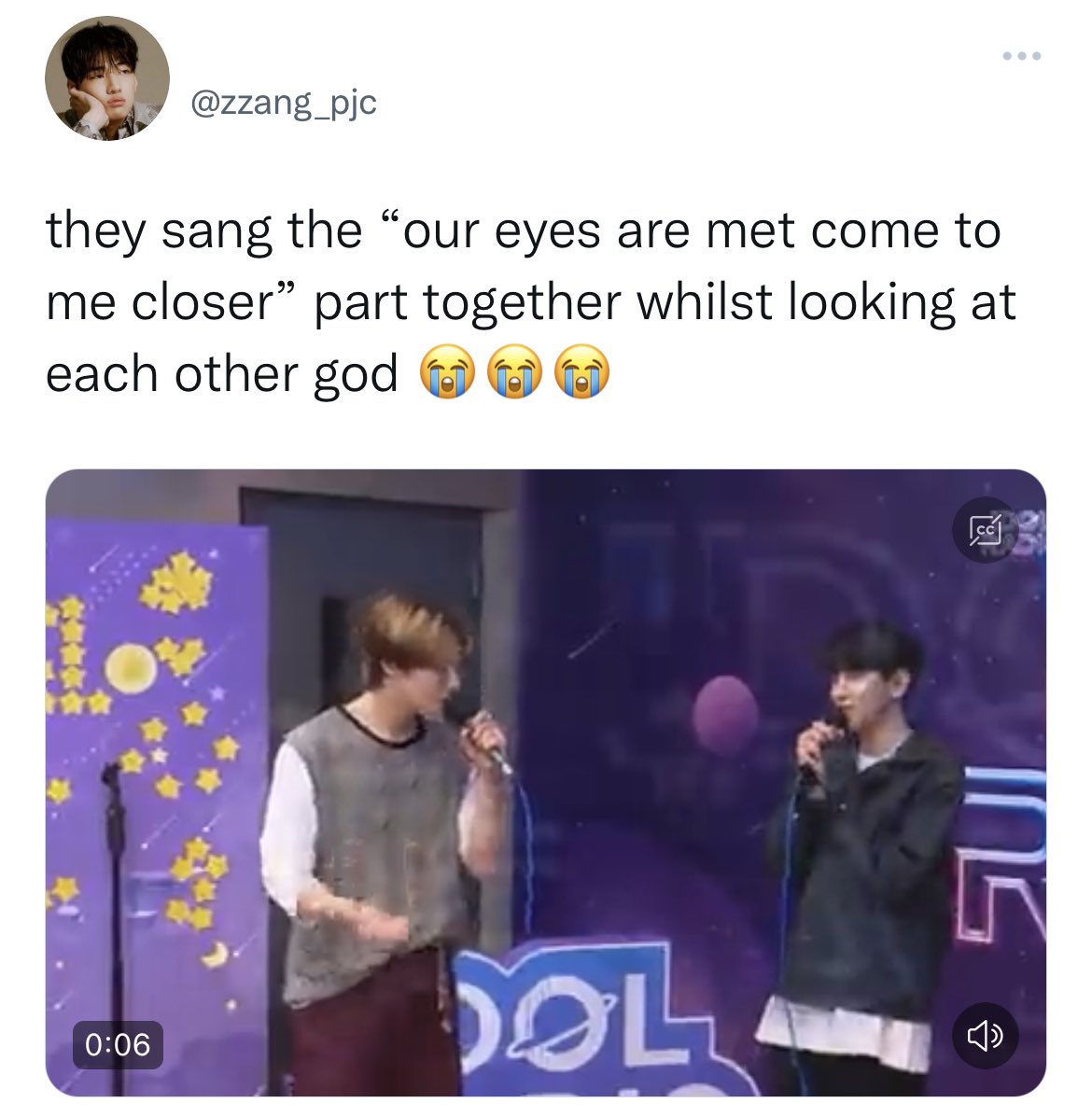 suamchanstan's tweet photo. the number of times jc flirted but w00dz won't flirt back im 😭🖐🏻💀 https://t.co/OBgWAPL8Xz
