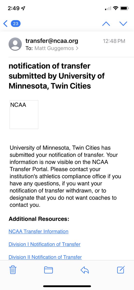 MatthewGuggemos's tweet image. I am excited to announce I have officially entered the transfer portal. I have 3 years of eligibility remaining.   I would like to thank Coach Fleck and the rest of the staff at the Univeristy of Minnesota for the opportunity and experience.
