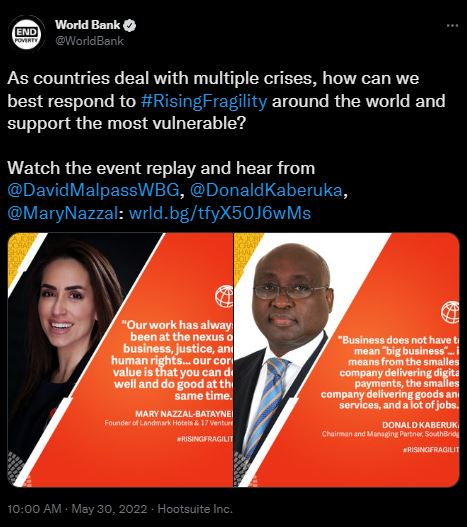 mbuguanjihia's tweet photo. The @WorldBank asks ‘As countries deal with multiple crises, how can we best respond to #RisingFragility + support the most vulnerable?’ & highlights ‘confidentiality clauses as a key culprit behind hidden debt’ but in the same breath is forcing its hand in #UshuruWaUchungu ... https://t.co/tyPUD8ddAt