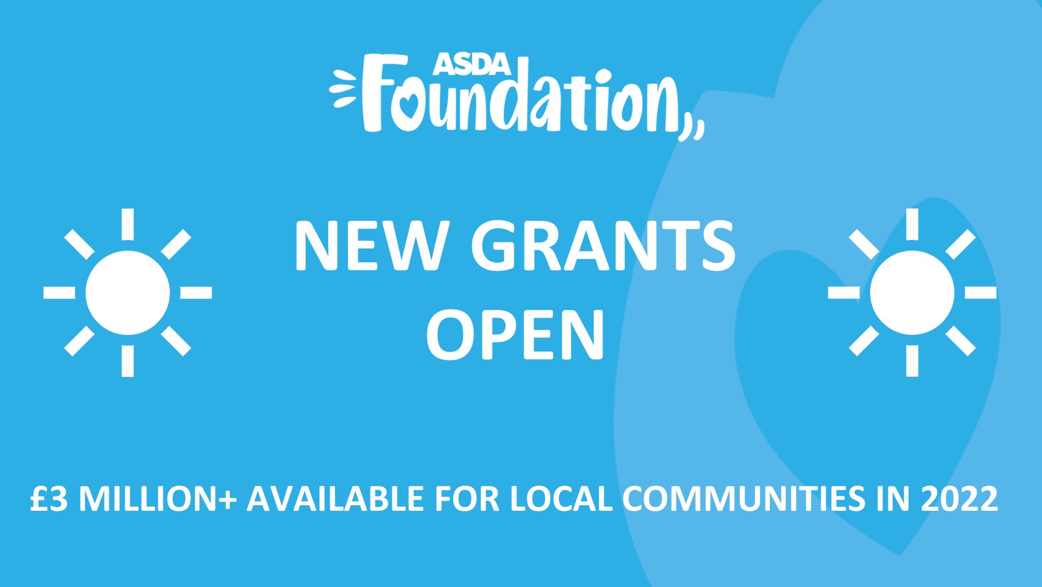 Asda Foundation on Twitter "📢NEW GRANTS OPEN📢 We've launched two new