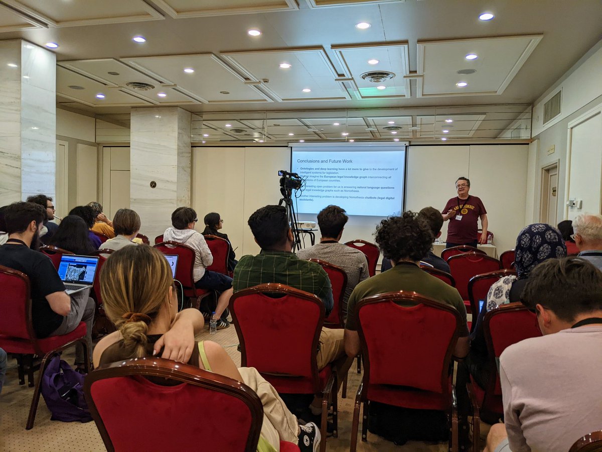 jaleed93's tweet image. Interesting to see #deeplearning making significant progress in #knowledgerepresentation in #ontologies; attending keynote on deep learning for named entity recognition and document classification for Greek legal KG construction at #DeepOntoNLP workshop at @eswc_conf. #ESWC2022