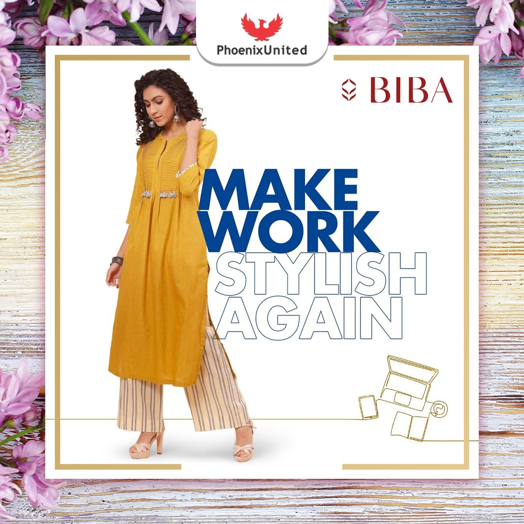 Shop from the array of options available at your stop #ethnicwear store <a href="/BibaIndia/">Biba</a> and make work more stylish. Visit Phoenix United today.
#Shopnow #Biba #bibaindia #Bibafashion #Bibaclothing #Shoppingtime #shoppingdestination #PhoenixIsJabbedandReady #PhoenixUnitedLucknow