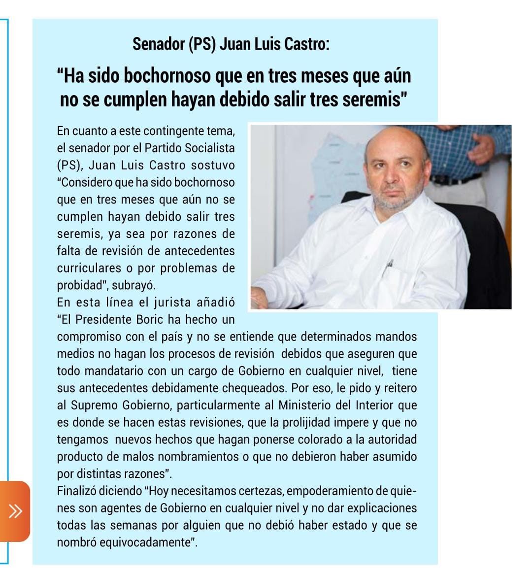 DoctorJLCastro's tweet photo. Hoy en @elrancaguino sobre el tema de las Seremis en la región de O’Higgins 
👇🏻👇🏻👇🏻 https://t.co/pNee48pg8y