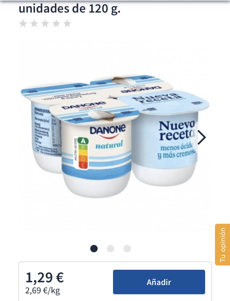 🥄Yogur natural que es comida “real”: 2,69€/kg
🥄Mismo yogur natural pero que pone realfood: 4,55€/kg

No sé qué decir, en serio. No sé qué decir.