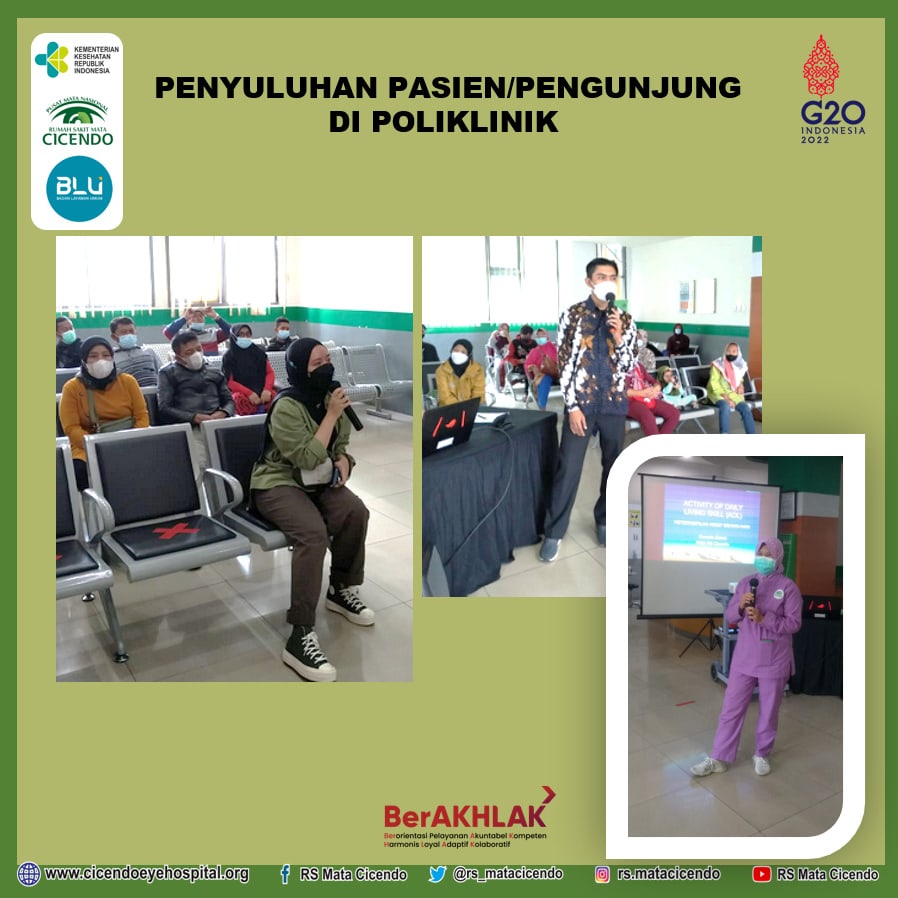 rs_matacicendo's tweet image. Menemui dan menyapa Sahabat Mata Pasien &amp;amp; Pengunjung Poliklinik PMN RS Mata Cicendo #SalamSehatMata #penyuluhan #pkrs #edukasi #rsmatacicendo
