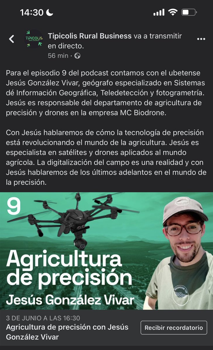 jasusvivar22's tweet photo. El próximo viernes 3 a las 16.30 estaré con los amigos de Tipicolis Rural Business hablando sobre las tecnologías aplicadas en la agricultura.
Podéis verlo a través de YouTube y Facebook 
Espero que sea de vuestro interés 🫶🏼 
@mcbiodrone @mcbiospain @tipicolis https://t.co/D95nZicMnK