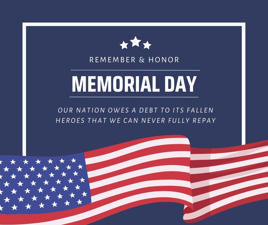 Today we remember and honor the fallen heroes of our nation. 🇺🇸