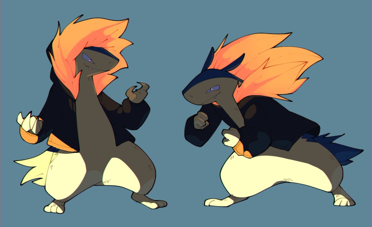 dustifang's tweet image. typhlosion drawins