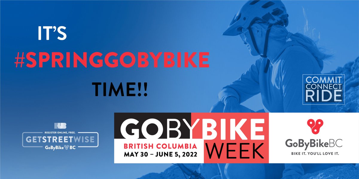 Tires pumped up?! Brakes Checked?! Let's #GoByBikeBC! 
Join us for a ride, it's #SpringGoByBikeWeek! Make sure to register (yes, you still can), log any and all rides during May 30 - June 5, 2022, and get entered into the prize draw: gobybikebc.ca/blog/2022/05/0… #anyridecounts