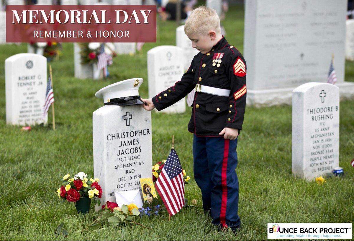 bouncebackpro's tweet photo. "As we express our gratitude, we must never forget that the highest appreciation is not to utter words, but to live by them." - John F. Kennedy / 🇺🇸Today, we remember and honor those who gave their full measure for our freedom. #MemorialDay #grateful #GodBlessAmerica https://t.co/DJuRebUiij