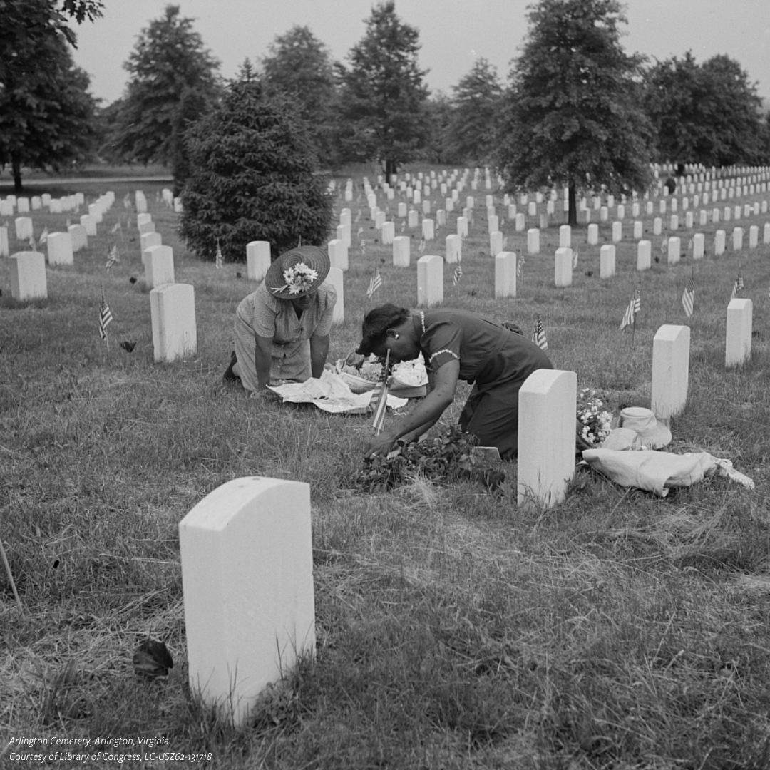 NMAAHC's tweet photo. #MemorialDay, also known as Decoration Day, is an annual holiday where our nation pauses to honor the service and sacrifice of military heroes who gave their lives for our freedoms. #ANationsStory #APeoplesJourney https://t.co/IJaXPKOw0R