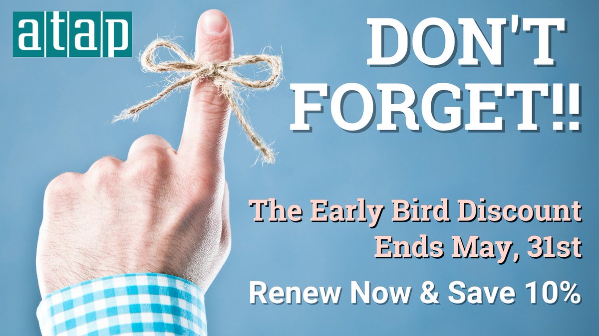 Everyone like to save money, so what are you waiting for? Join or renew today. atapcanada.org/site/membershi…