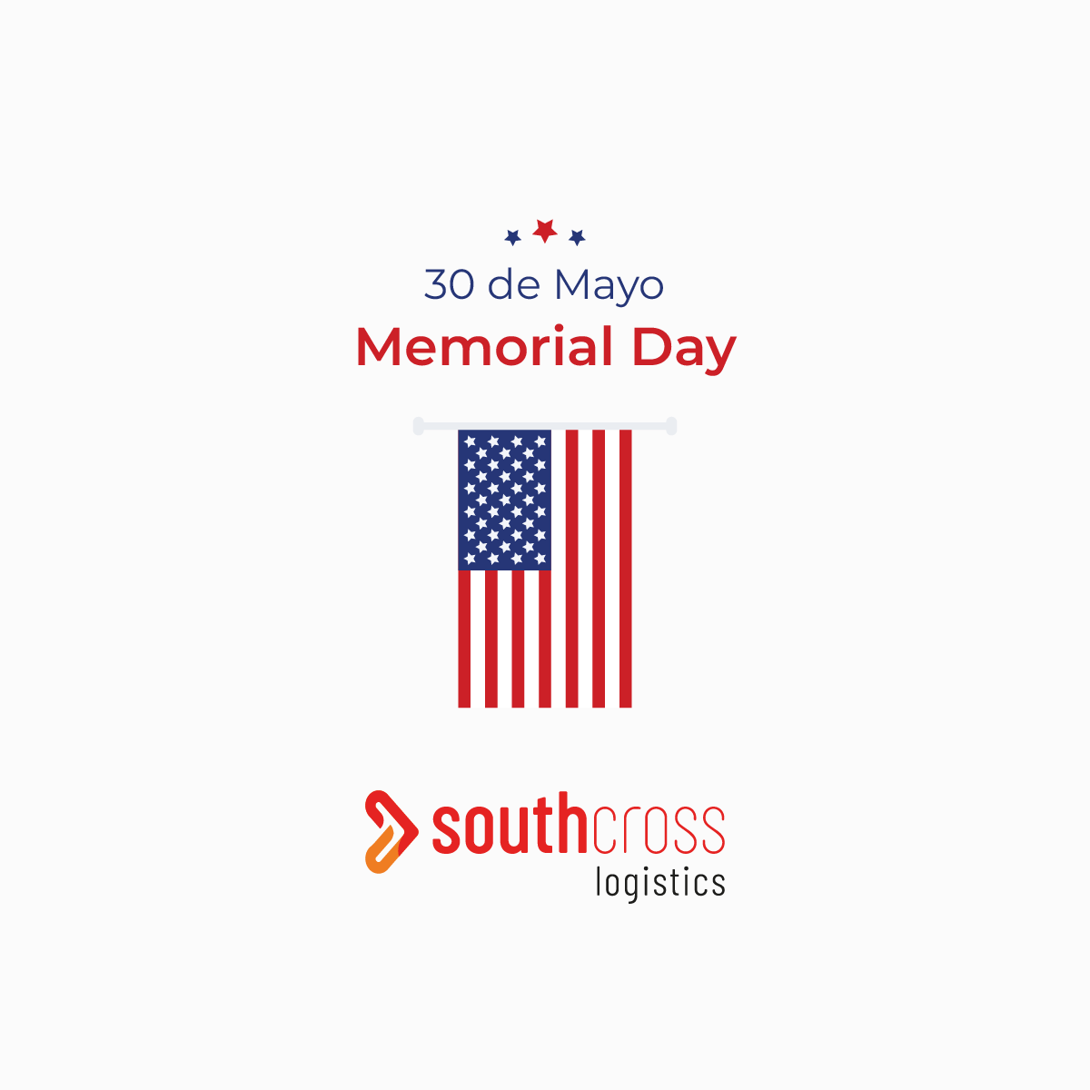 Southcrosslog's tweet photo. 🇺🇸 30/5 - Memorial Day

#MemorialDay #USA #StaySafe #SouthcrossLogistics #YourBusinessRunning #FreightForwarding #Aduana #Import #Export #Customs #Servicios #Transporte https://t.co/TiFQYeZpfX