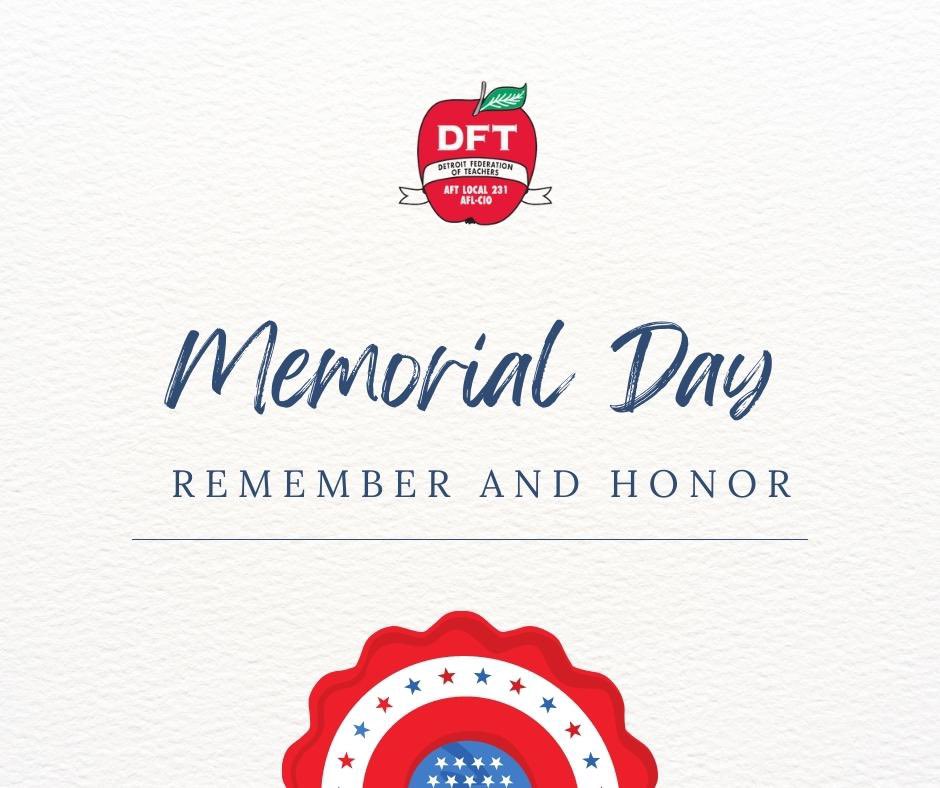 DFT remembers and honors those who made the ultimate sacrifice in service to us all.