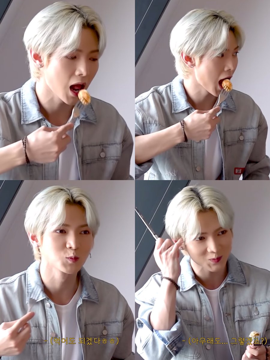 yeosang's cute way of eating ♡