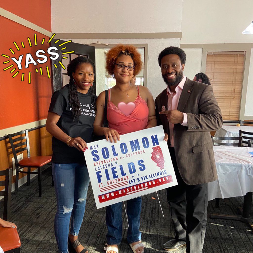 TeamIllinois1's tweet photo. 🚨🇺🇸First Time Voter Alert🇺🇸 🚨 Meet & Greet 🎉 5/29/22 Gurnee, Lake County IL 🎉
@MmaxSolomon & @LatashaHFields
#ChicagoWins #solomonfields4il
Let’s Fix Illinois Together 🇺🇸🙌🏽#twill https://t.co/BvcK562w9E