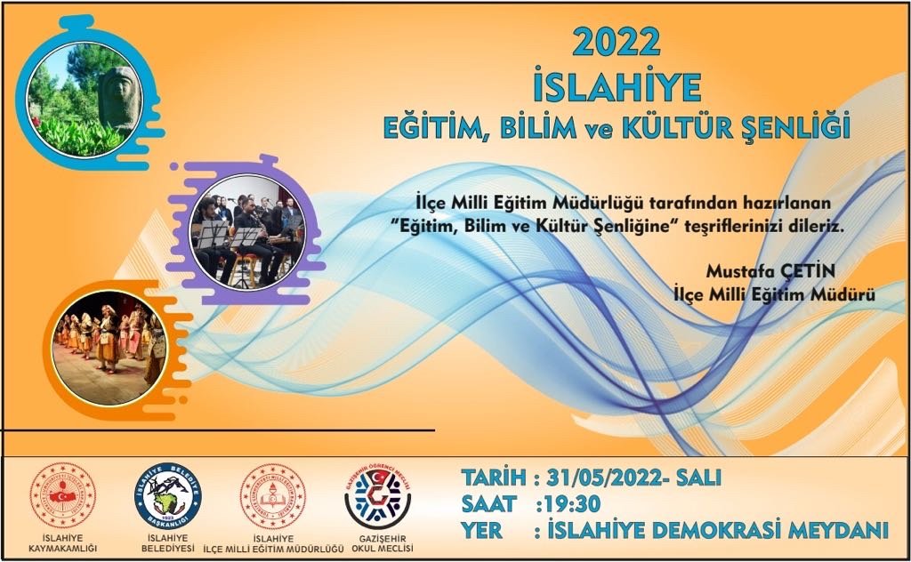 📢📢📢📢
"ŞİMDİ ŞENLİK ZAMANI"🎉🎊 🎼🎵🎶
Tüm Paydaşlarımızla Çok Çalıştık 🧑‍💻📚📕 Çok Koştuk🏃⛹️🤾 Çok Yorulduk...
31 Mayıs Salı Günü Saat 19:30 da tüm İslahiye Halkını Demokrasi Meydanında Eğitim-Bilim ve Kültür Şenliğimize Bekliyor Olacağız..