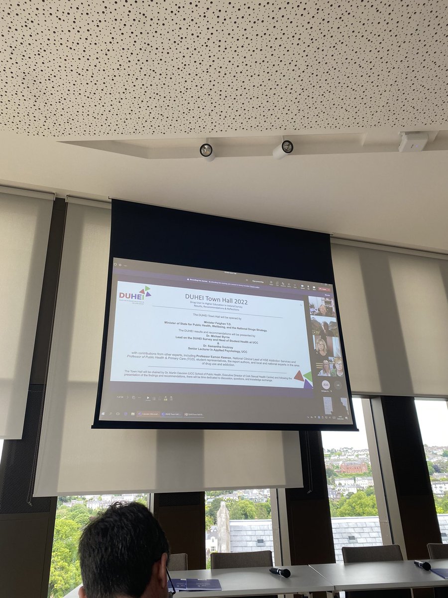 Launch no. 2 of the day: Attending the launch of the Drug Use in Higher Education in Ireland (DUHEI) Report in the Hub! This report is the most comprehensive in-depth survey of drug use in higher ed in 20 years and provides invaluable data to inform policy- and decision-making