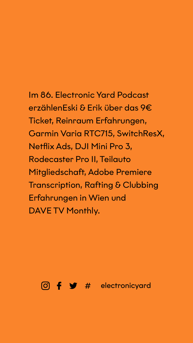 ElectronicYard's tweet photo. #EY86: #Teilauto, #Workforce &amp; #Rafting

#EYPodcast #ElectronicYard #Dresden
#DresdenNeustadt #DresdenPodcast
#Podcast #Podcasts #podcastlife

#YouTube: https://t.co/YSoIn69qSd
#Spotify: https://t.co/lOQFJ0wKlQ
#Anchor: https://t.co/INunfPFHy2 https://t.co/nlqrMPHZiT
