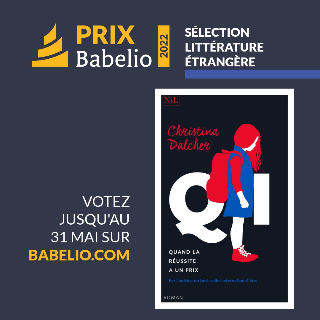 Sur Babelio, Heavenly_ a apprécié ‘QI’ de <a href="/CV_Dalcher/">Christina Dalcher</a> : "416 pages qui m'ont retourné le cerveau parce que d'une pertinence, d'une sobriété et d'une nuance renversantes."
 
Votez pour ce livre : babelio.com/prix-babelio