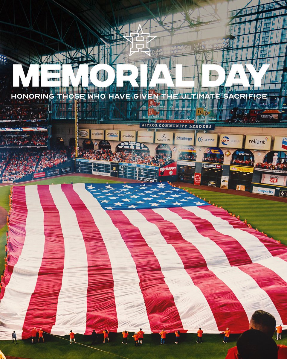 Houston Astros on X: Today, and every day, we remember & honor those  that made the ultimate sacrifice for our country. 🇺🇸 Thank you. # MemorialDay  / X