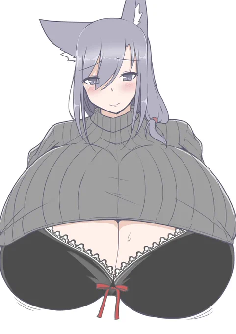 疲れている時ブラ見せして元気づけてくれるおきつねさん🦊👙 