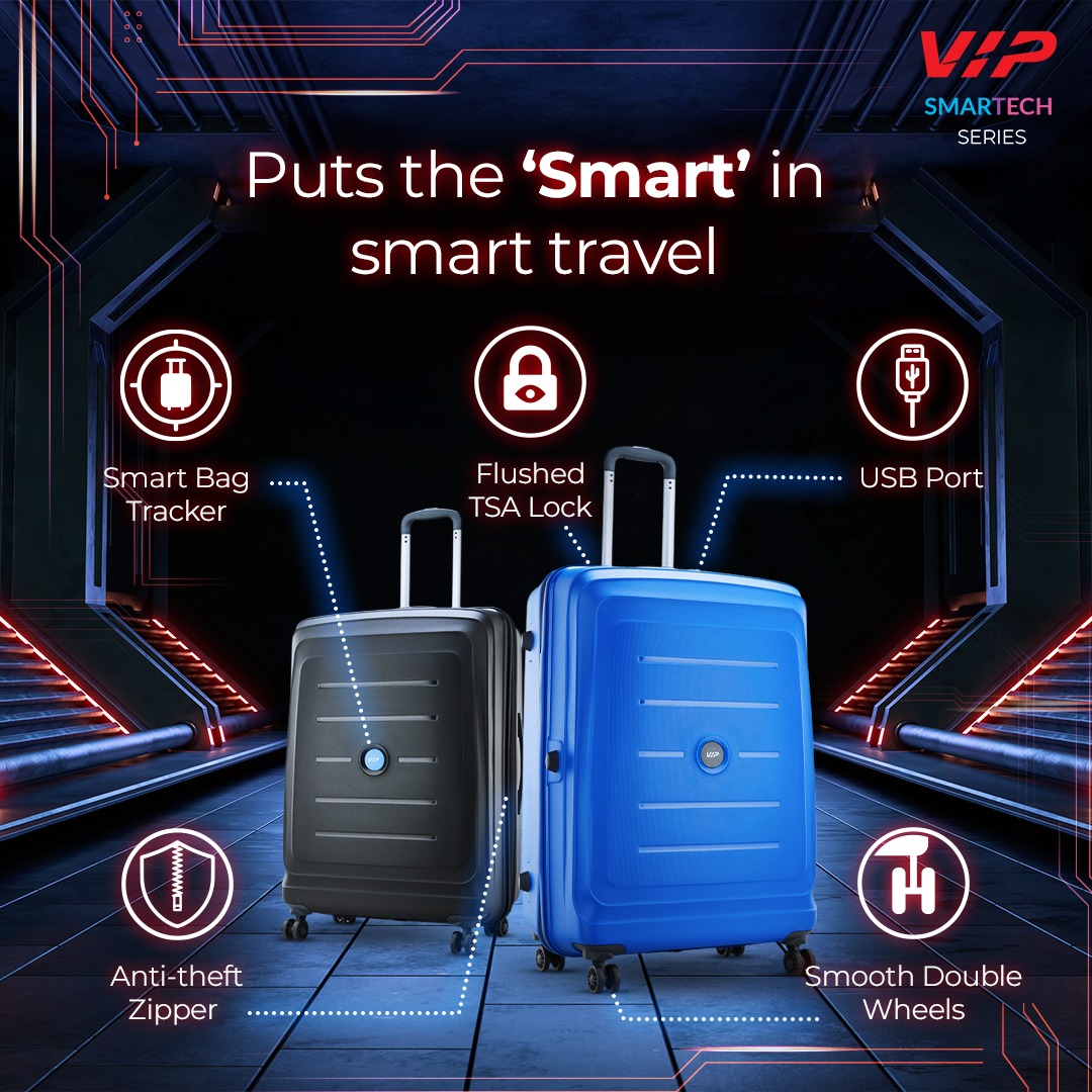 VIPBagsIndia's tweet photo. The smartest bag on the block is here. 😉
#VIPSMARTECHSeries
#VIP #VIPBags #SmartLuggage #HelloHolidays #Mirotech #Proxitech #Travel #TravelGear #Explore https://t.co/Ss8LEg6rYW