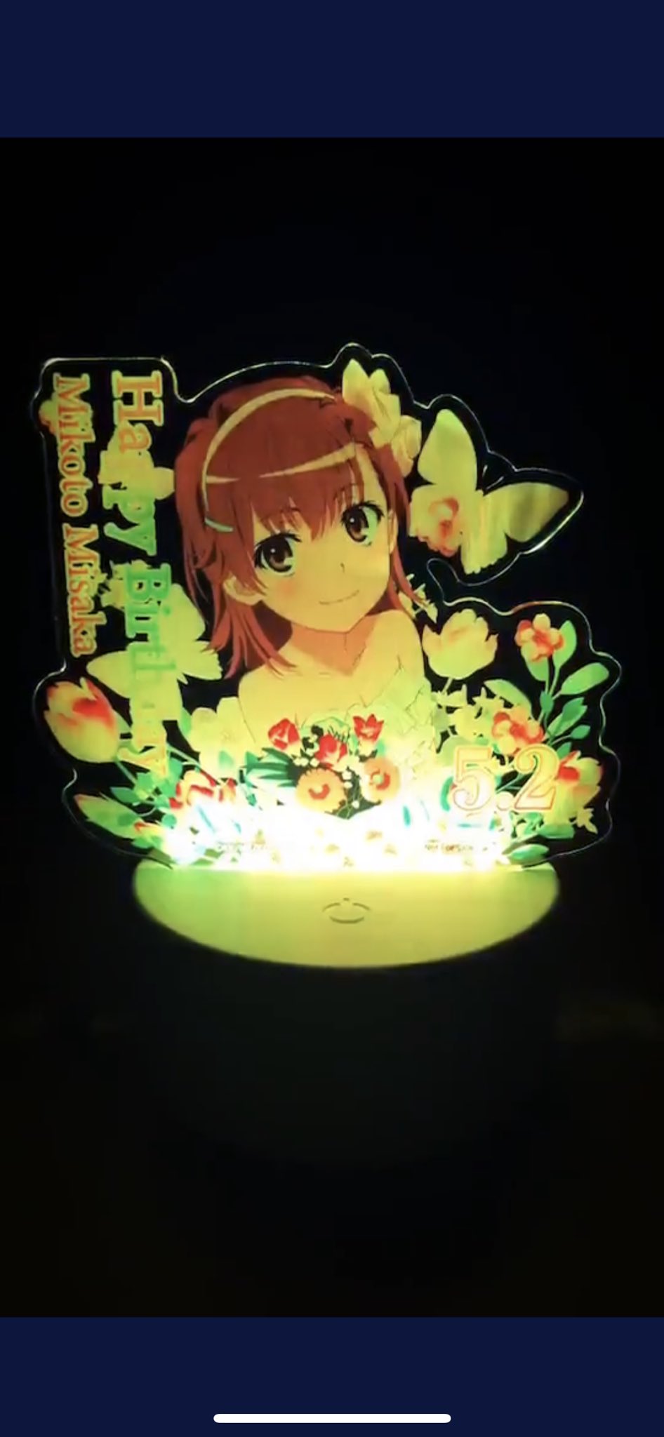 御坂美琴 誕生祭 ライトアップアクリルスタンド とある科学の超電磁砲