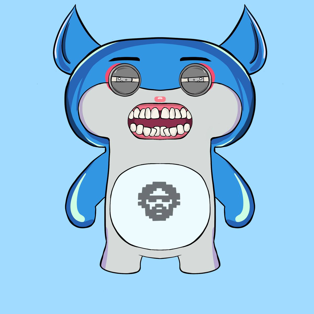 ToothyTown's tweet photo. Have you brushed your teeths?@DeGodsNFT 

cause BLUE has his teeths clean🦷🦷 https://t.co/r9Xng3TPED