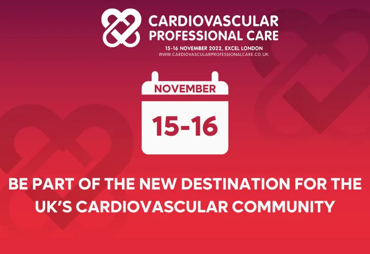 CvpcUk's tweet image. We are back! Cardiovascular Professional Care is returning for the first time face-to-face this 15-16 November and we can&apos;t wait to give you a heartly welcome ❤️ 

#CVPC