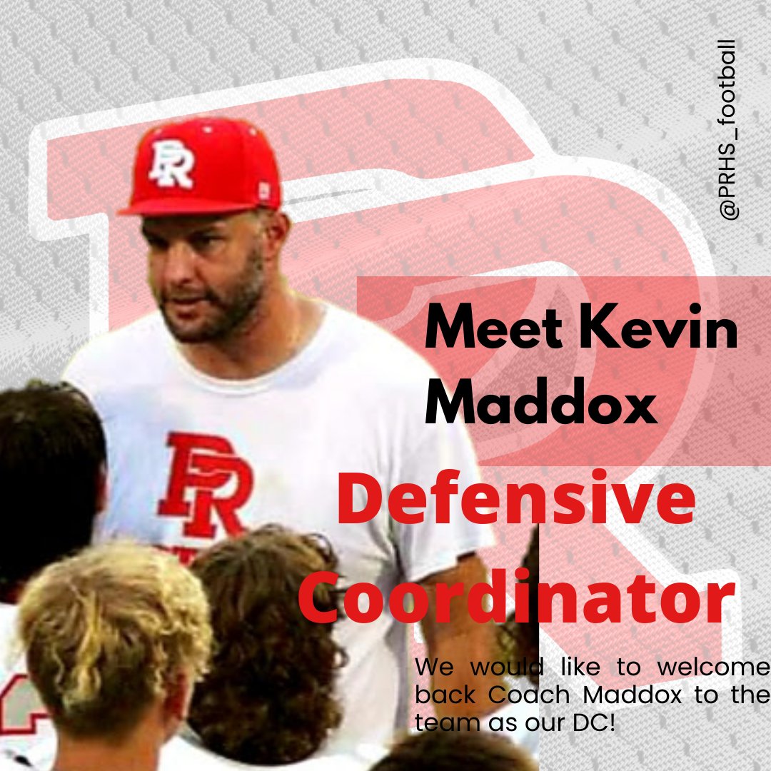PRHS_football's tweet photo. Welcome back Coach Maddox #wearePR https://t.co/l0Q8BKW2Fc