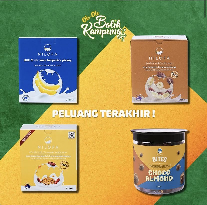 Neelofa's tweet photo. Last chance to grab this promo before it ends esok! Only for RM105 and you stand a chance to win Raya cash from us. Shop on Shopee or through our agents 💙 #nilofa https://t.co/i46wS9K4Ra