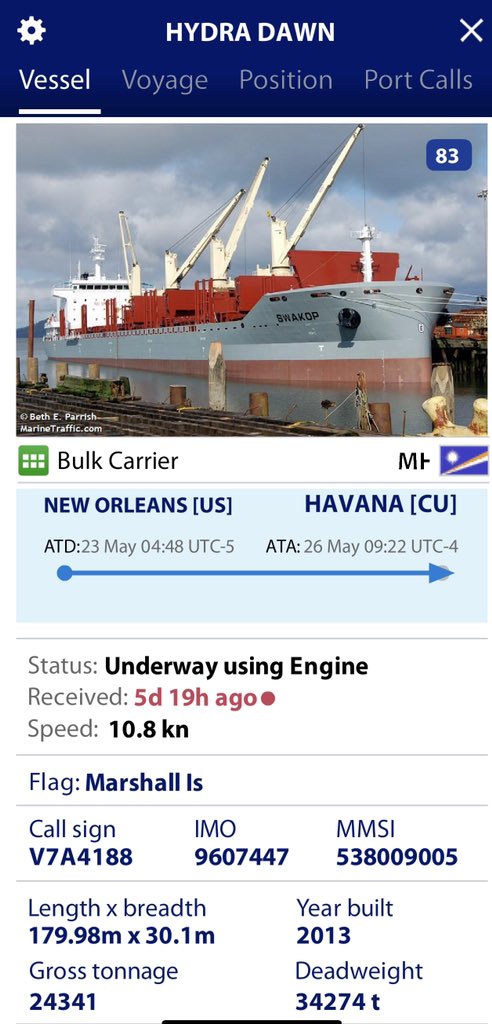 yosoyliborio's tweet photo. Un barco de contenedores procedente de #NewOrleans, #USA llegó el jueves al puerto de #LaHabana. Uno refrigerado de igual procedencia arriba hoy.  Los que me siguen saben que esto sucede varias veces a la semana, el año entero. Ya no pueden esconder la verdad.
#DóndeEstáElBloqueo https://t.co/Kgrxyt8Jqw