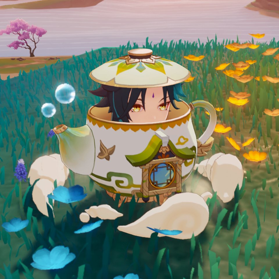 xiao in the teapot #genshinimpact #xiao