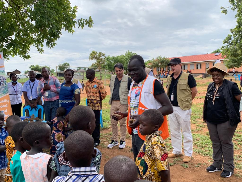 Today, <a href="/WorldVision/">World Vision</a> CFOO <a href="/jb_kamate/">Jean Baptiste Kamate (JBK)</a>, Partnership Leader Aamanda Childress, EARO Regional Leader @LDodzo and <a href="/VisionFund/">VisionFund International</a> CEO Edgar Martinez began a tour of our work with children and communities in northern Uganda. They interacted with the children, local leaders and staff.