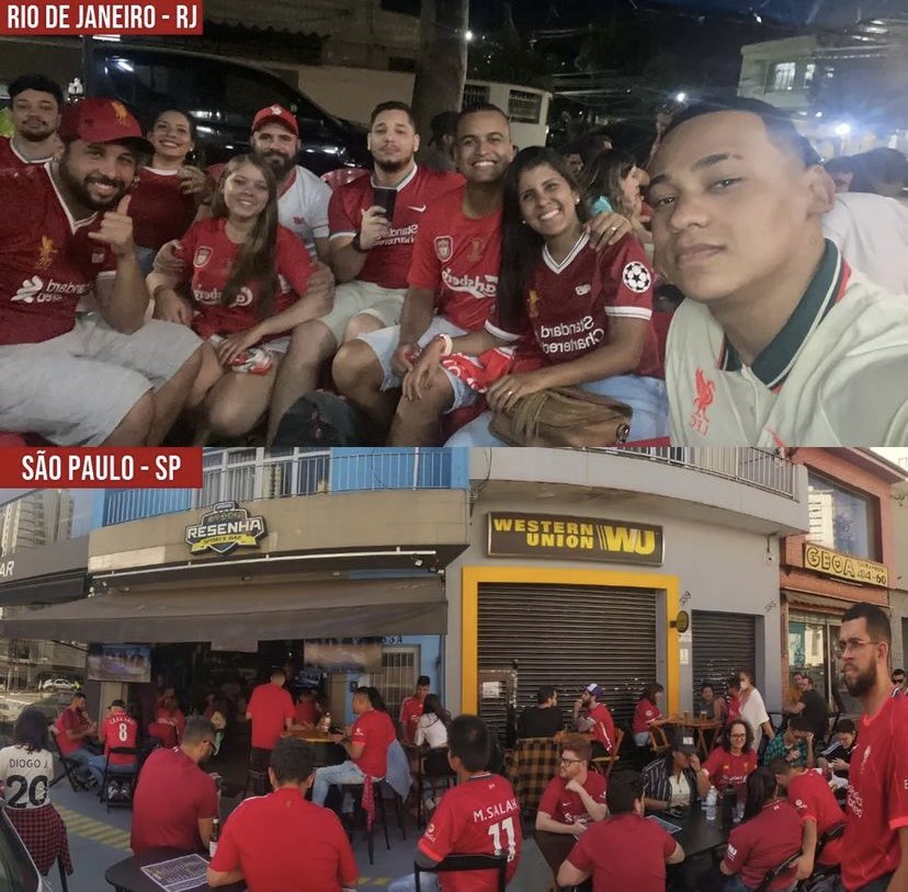 Anfieldbr's tweet photo. Apesar do resultado em campo não ter sido satisfatório, a festa da torcida em todos os cantos do Brasil foi linda demais. Em uma grande força tarefa de todas as páginas de torcedores do Liverpool, tivemos encontros do Oiapoque ao Chuí.

📸 Fanáticos Liverpool Brasil. https://t.co/YNCkqNFiHW