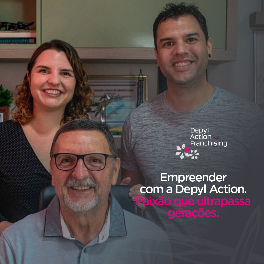 Na Depyl Action, a paixão por empreender ultrapassa gerações. Aqui, pais e filhos compartilham a gestão e sucesso das lojas!

Faça parte da rede de franquias que há 39 anos é especialista em depilação. 

Tenha uma Depyl Action para chamar de sua!⤵️