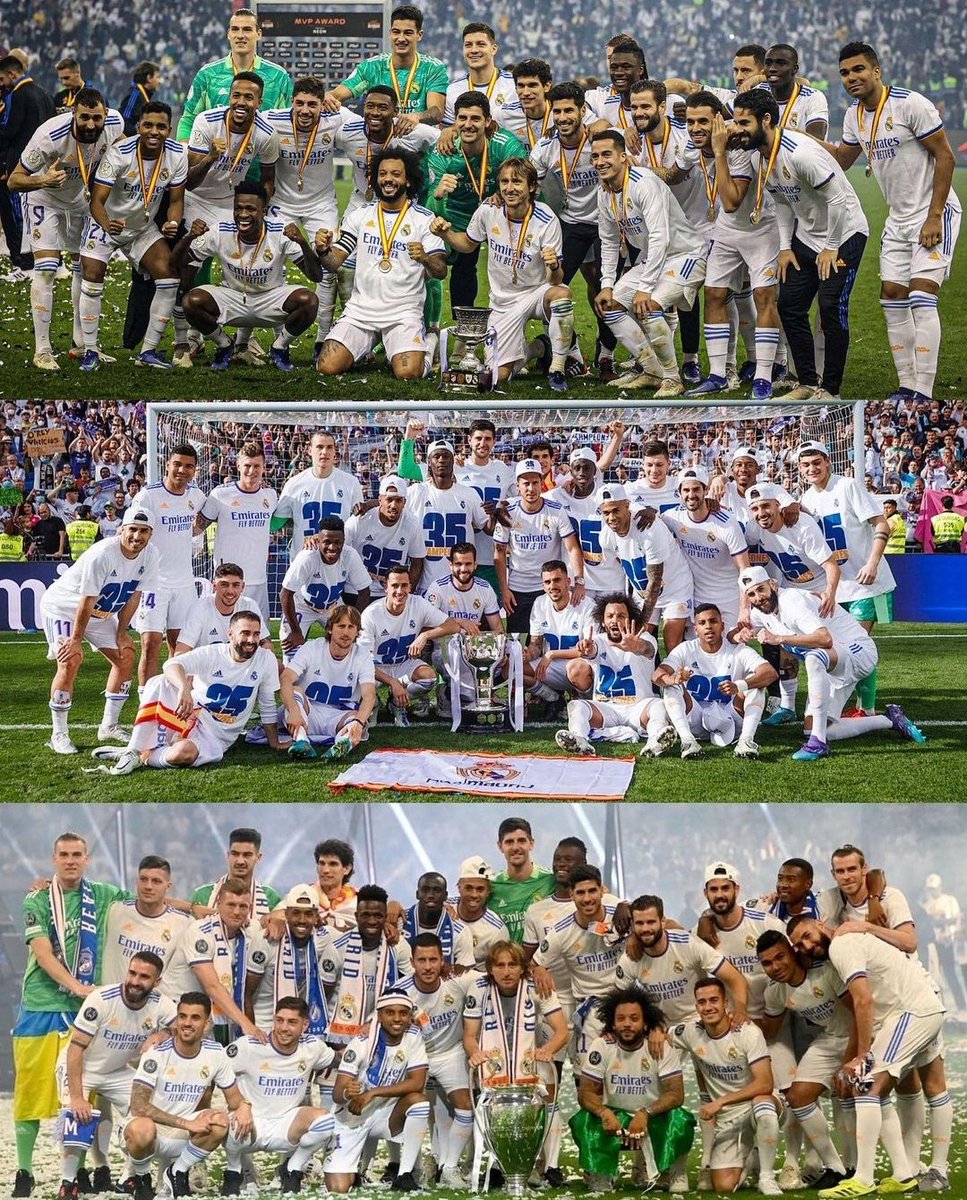 MadridXtra's tweet image. Thank you, for an incredible season @realmadrid. 

• Spanish Super Cup 🏆
• La Liga 🏆
• Champions League 🏆

Unforgettable. 🤍