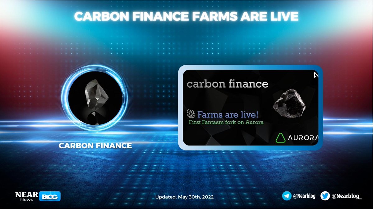 WalkyrienVC's tweet photo. 📢@carbondefi Farms Are Live

🔷#CarbonFinance is the first Fantasm Fork 
on #Aurora🤩
🪙 High APRs on both cNEAR/NEAR &amp; CARBON/NEAR

Check out:👇
https://t.co/7I4r9rle4b

#NearBlog #NEAR #CarbonFinance #Aurora https://t.co/cGwYtgIvS2