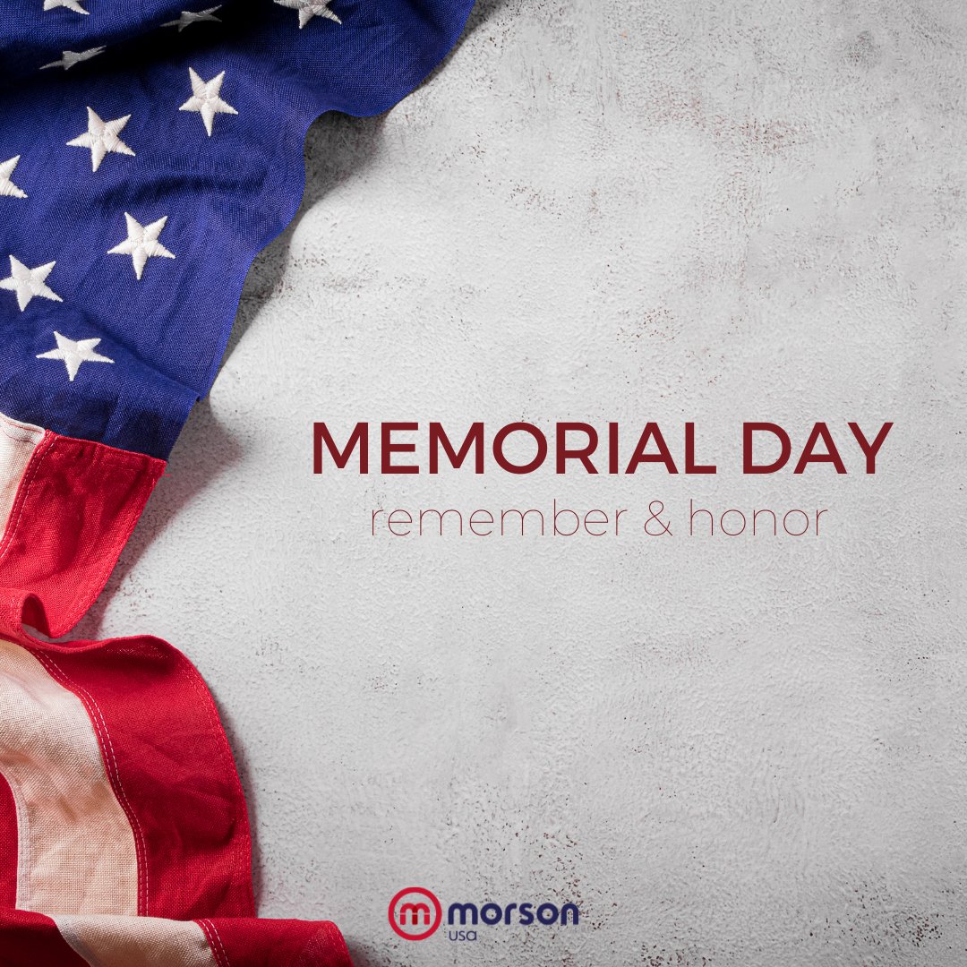 Today, we remember all the selfless Heroes who gave their lives for our freedom. #HappyMemorialDay.

#MorsonUSA #happymemorialday #memorialday #neverforget #memorialday2022
